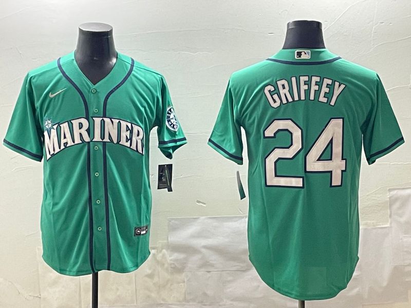 Men Seattle Mariners #24 Griffey Green Game 2025 Nike MLB Jersey style 1->seattle mariners->MLB Jersey